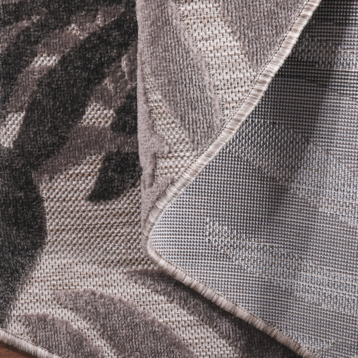 OUTDOORTEPPICH 150 cm Floral Grau  - Grau, LIFESTYLE, Kunststoff/Textil (150cm) - Novel