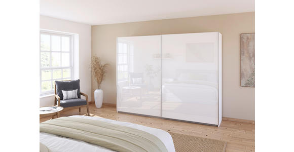 SCHWEBETÜRENSCHRANK  in Weiß  - Alufarben/Weiß, KONVENTIONELL, Holzwerkstoff/Metall (271/229/62cm) - Xora