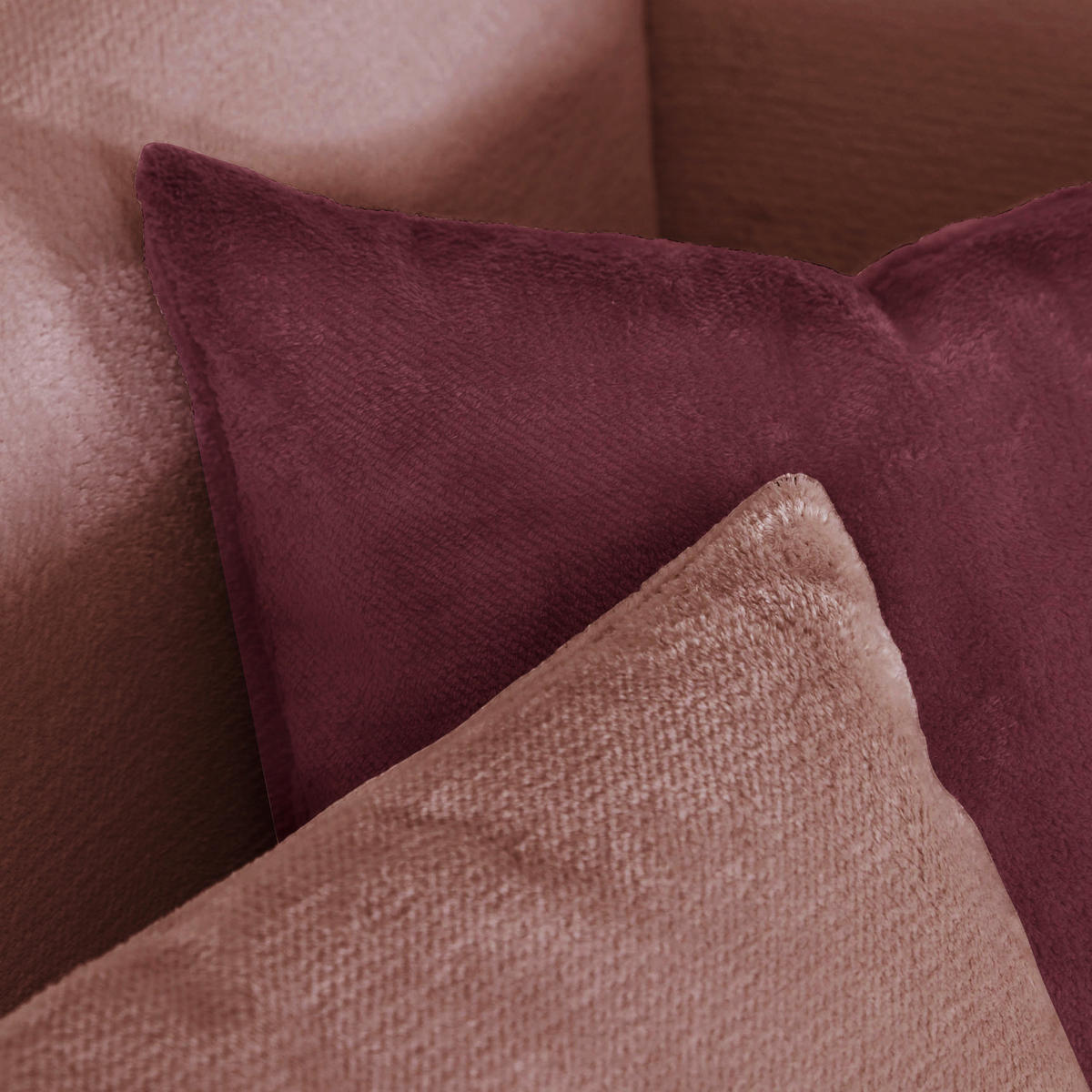 FAUTEUIL in Chenille Rosa, Dunkelrosa  - Dunkelrosa/Schwarz, Design, Textil/Metall (138/83/85cm)