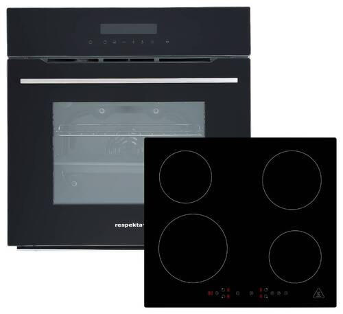 BACKOFENSET PyroSet94295i  - Schwarz, Trend, Glas/Kunststoff (59,5/59/57,5cm) - Respekta