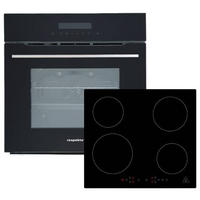 BACKOFENSET PyroSet94295i  - Schwarz, Trend, Glas/Kunststoff (59,5/59/57,5cm) - Respekta