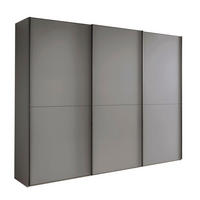 SCHWEBETÜRENSCHRANK 225/217/67 cm,  in Schwarz, 3 Tür(en)  - Schwarz, MODERN, Holzwerkstoff/Metall (225/217/67cm) - Chameo