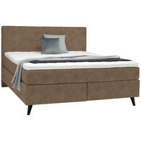 BOXSPRINGBETT 180/200 cm  in Braun  - Schwarz/Braun, Konventionell, Holz/Textil (180/200cm) - Voleo