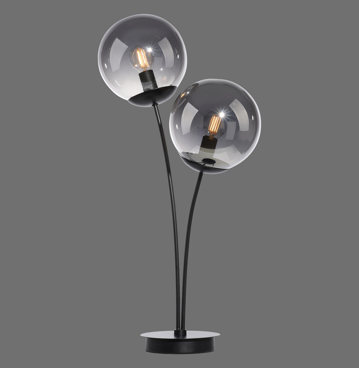 TISCHLEUCHTE 35/20/52 cm   - Schwarz, Basics, Glas/Kunststoff (35/20/52cm)