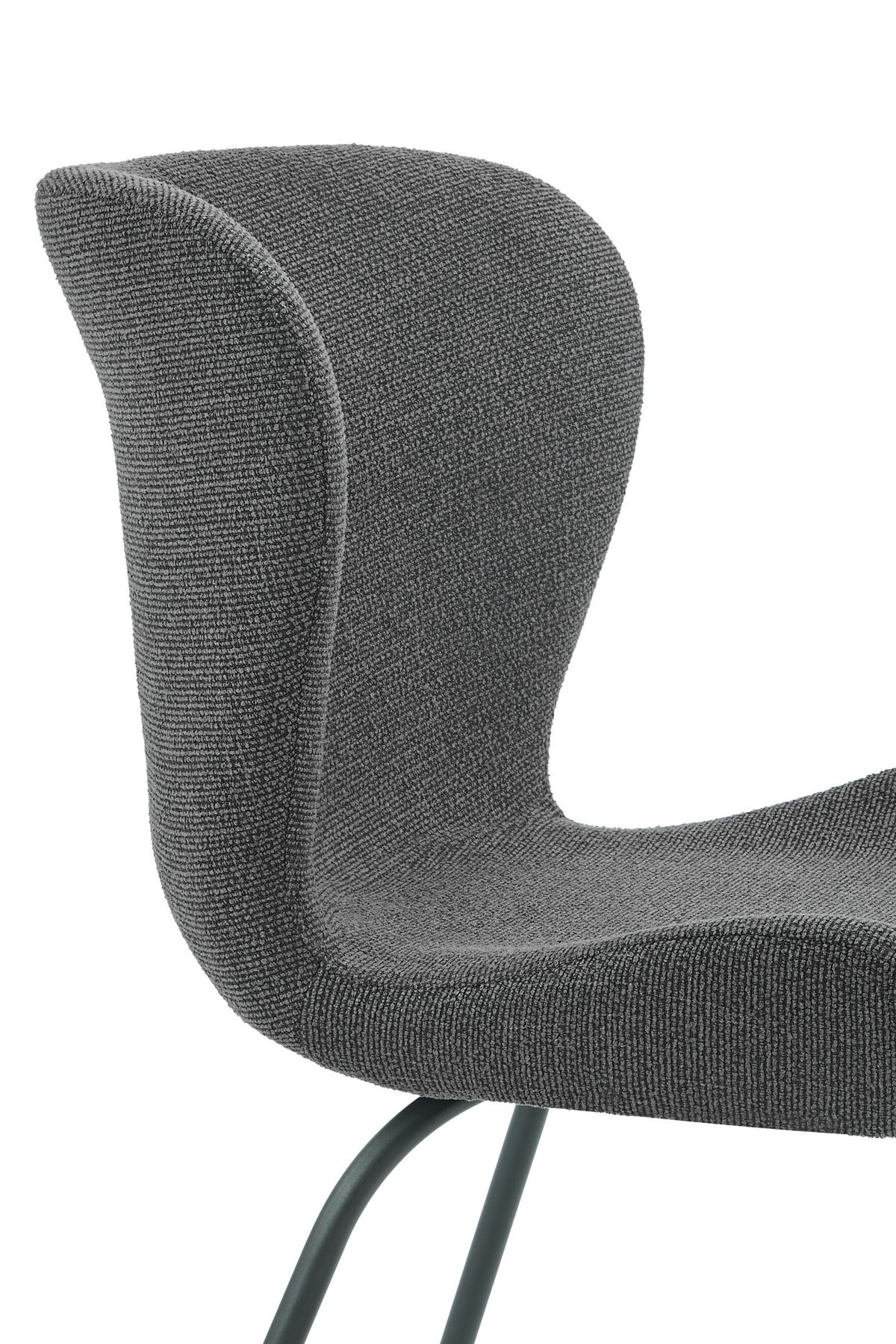 STUHL-SET 2 Stück  in Stahl Webstoff  - Anthrazit/Grau, MODERN, Textil/Metall (50/83,5/60cm) - MID.YOU