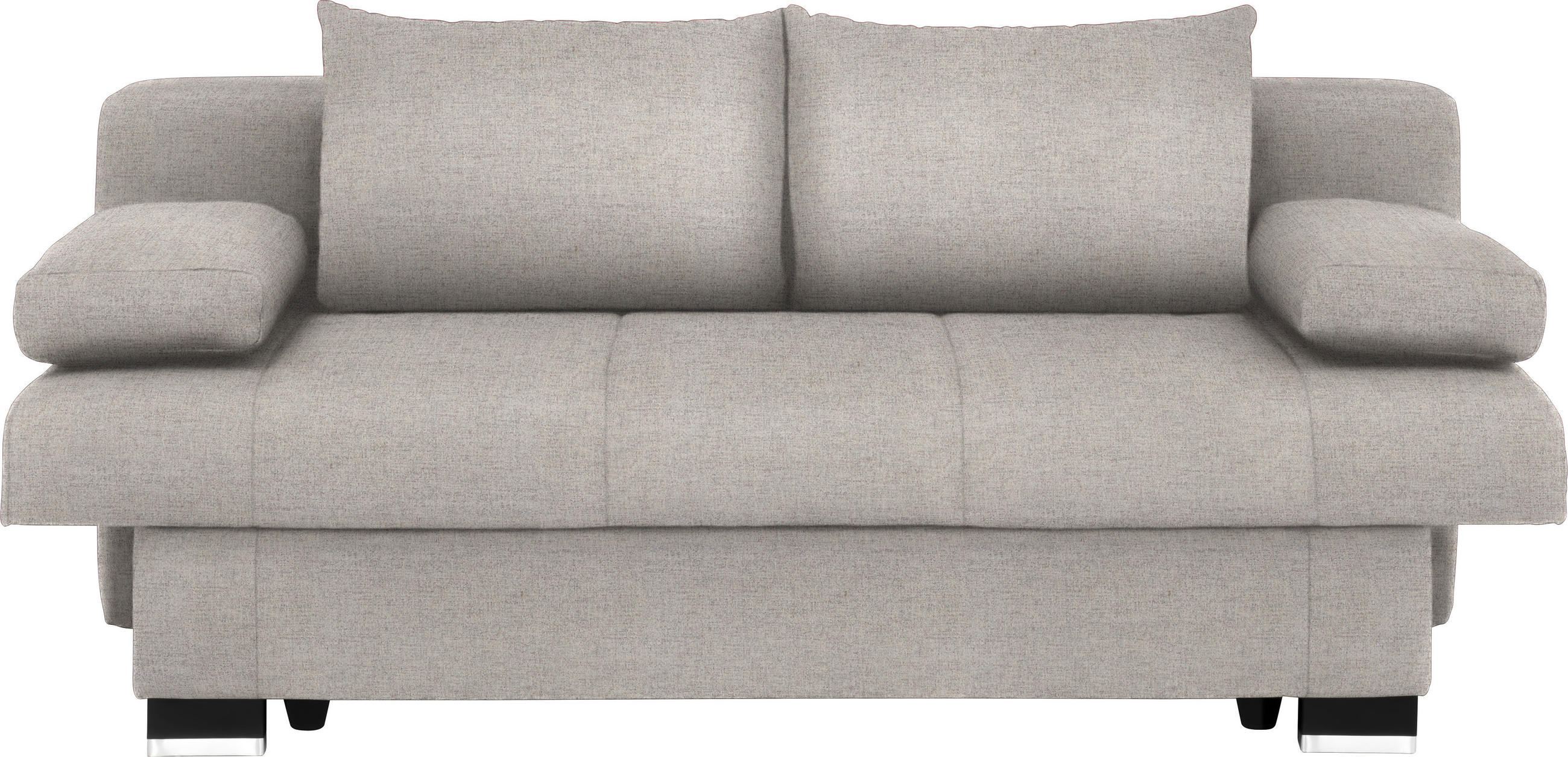 SCHLAFSOFA Hellgrau  - Wengefarben/Hellgrau, KONVENTIONELL, Holz/Textil (200/80/104cm) - Novel