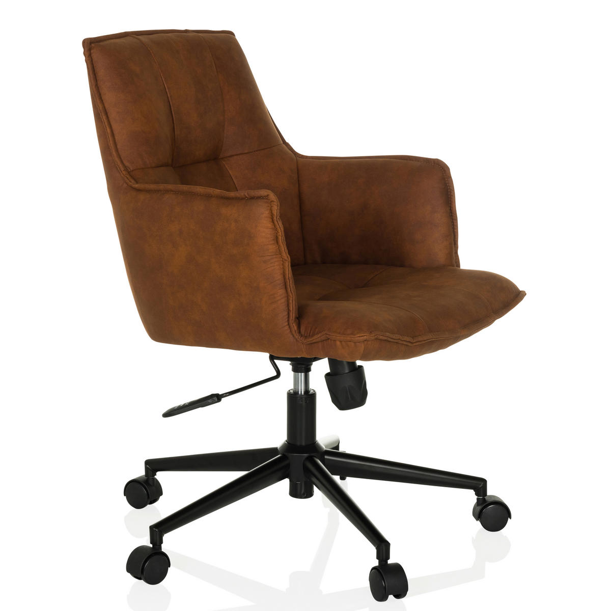 DREHSTUHL Braun  - Schwarz/Braun, MODERN, Kunststoff/Textil (54/85/70cm) - MID.YOU