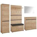 GARDEROBE 6-teilig  in 276/200/40 cm  - Anthrazit/Buchefarben, Design, Holzwerkstoff/Textil (276/200/40cm) - Carryhome