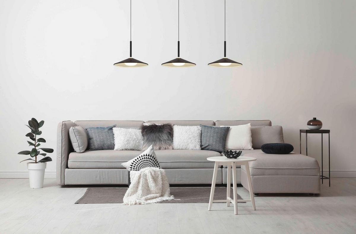 LED-HÄNGELEUCHTE LAMPONE 95/25/180 cm   - Schwarz/Weiß, Design, Kunststoff/Metall (95/25/180cm) - Globo