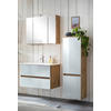 BADEZIMMER  in 120 cm  - Weiss/Eichefarben, Konventionell, Glas/Holzwerkstoff (120cm) - Held