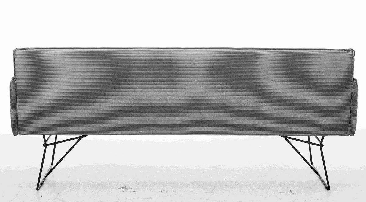 SITZBANK 212/89/70 cm Feincord Taupe Metall  - Taupe/Schwarz, Design, Textil/Metall (212/89/70cm) - Pure Home Lifestyle