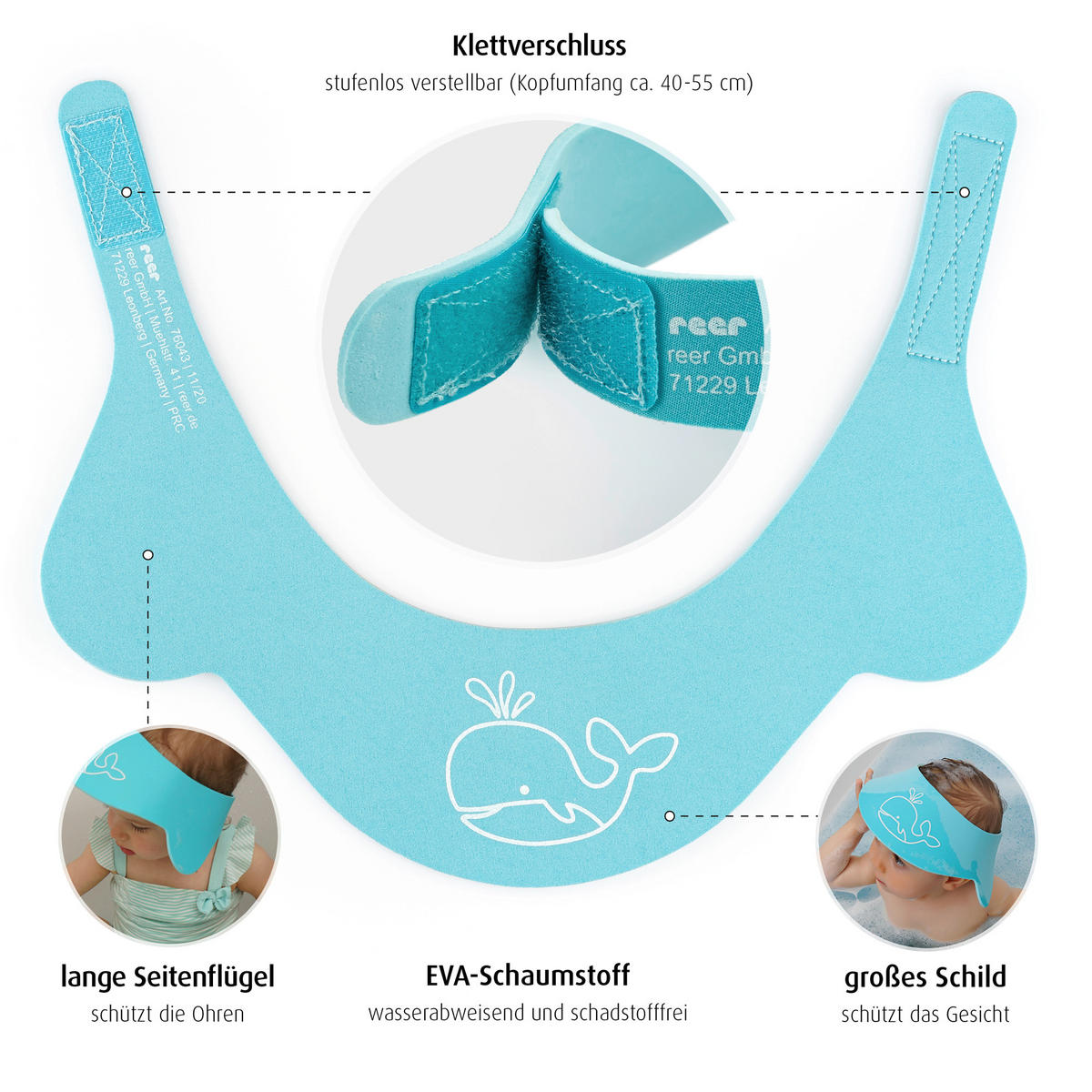 BABYBADESET  - Pastellblau, Basics, Kunststoff (9,8/17/5cm) - Reer