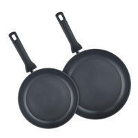 PFANNENSET Firenza Aluminium 2-teilig  - Schwarz, Basics, Metall (28/10/48cm) - Berndes