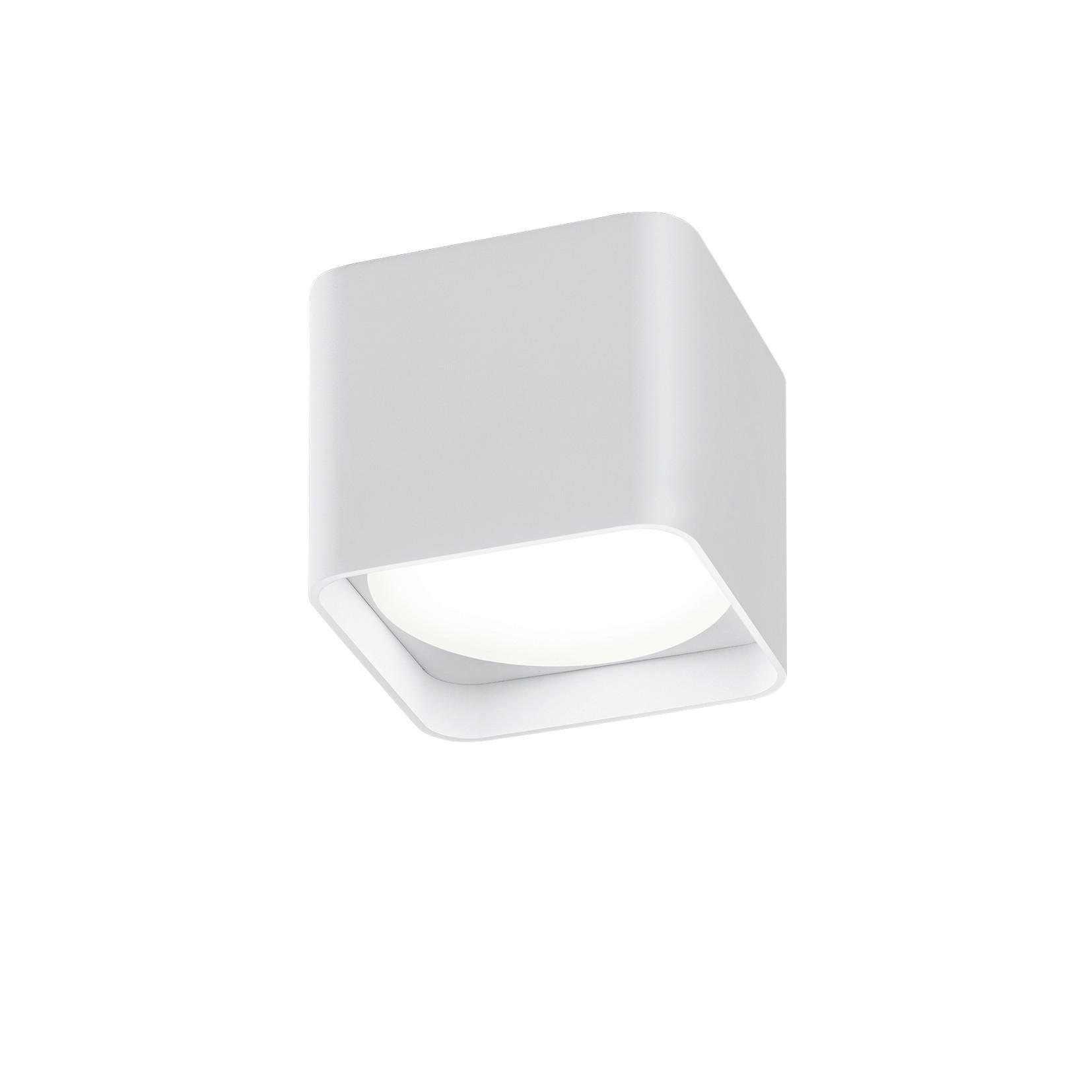 LED-DECKENLEUCHTE 10/10/8,5 cm   - Weiß, KONVENTIONELL, Glas/Metall (10/10/8,5cm) - Helestra