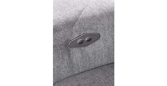 ECKSOFA  in Flachgewebe Hellgrau  300/205 cm  - Hellgrau/Schwarz, KONVENTIONELL, Textil/Metall (300/205cm) - Carryhome
