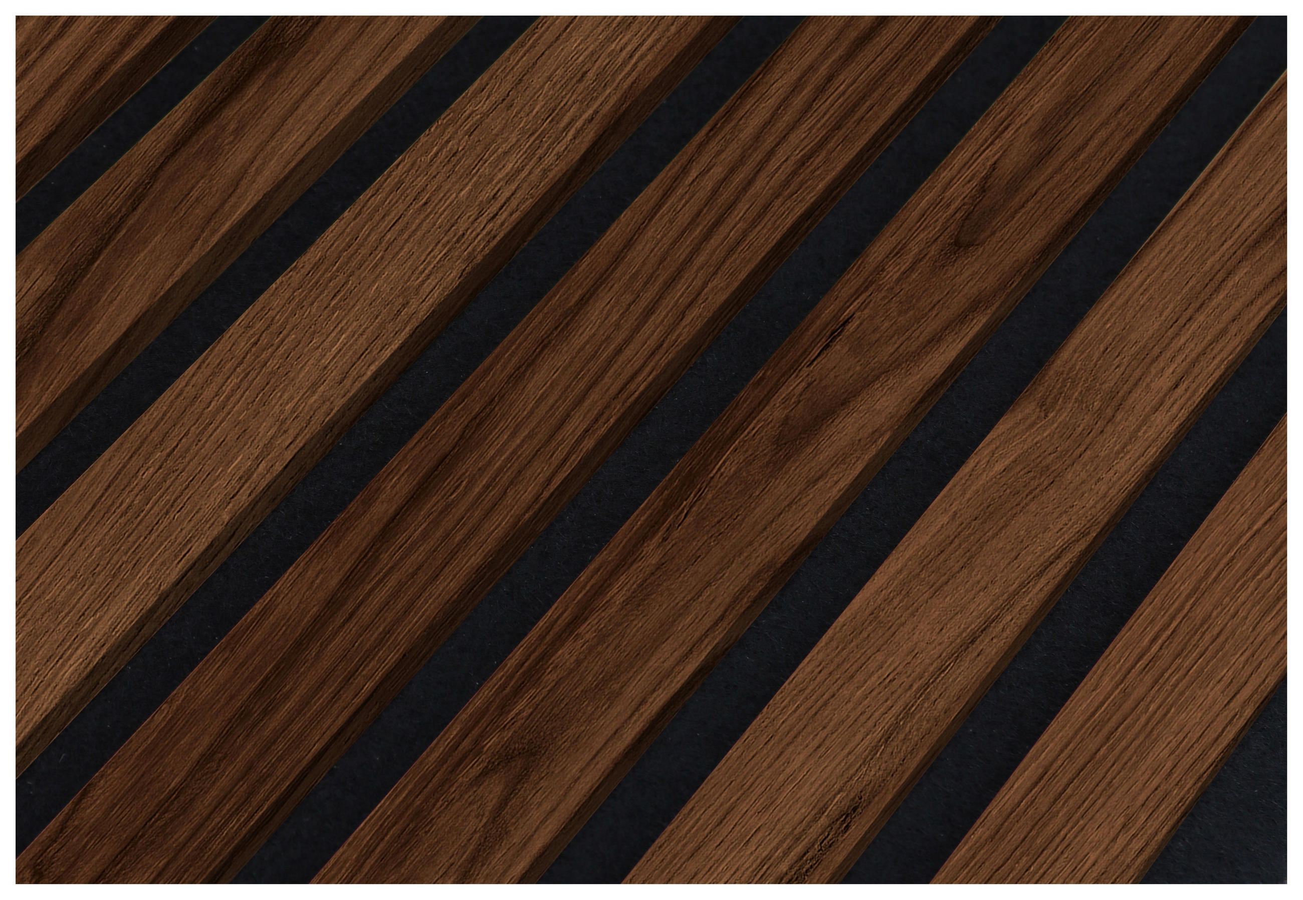 AKUSTIKPANEEL 4er-Set Nachbildung 4 Stück  - Walnussfarben, Design, Holzwerkstoff/Textil (30,5/132,5/1,8cm) - Xora