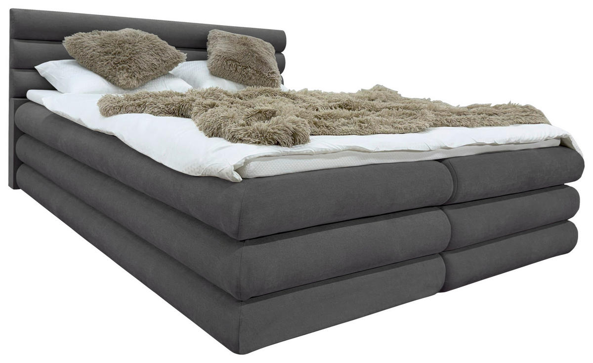 BOXBETT 180/200 cm  in Graphitfarben  - Graphitfarben, MODERN, Textil (180/200cm) - Livetastic