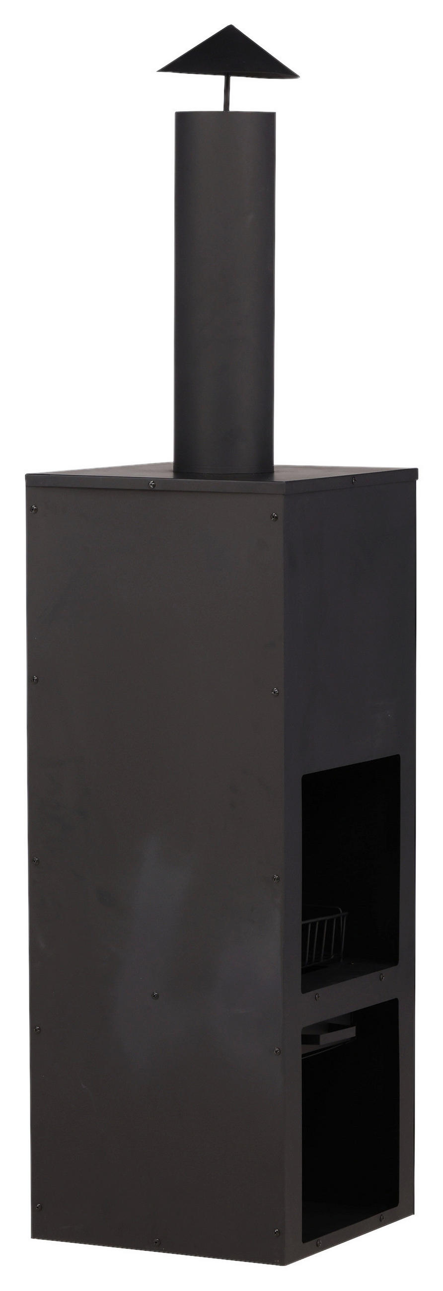 FEUERSTELLE  - Schwarz, KONVENTIONELL, Metall (45/199/45cm) - Gardenson