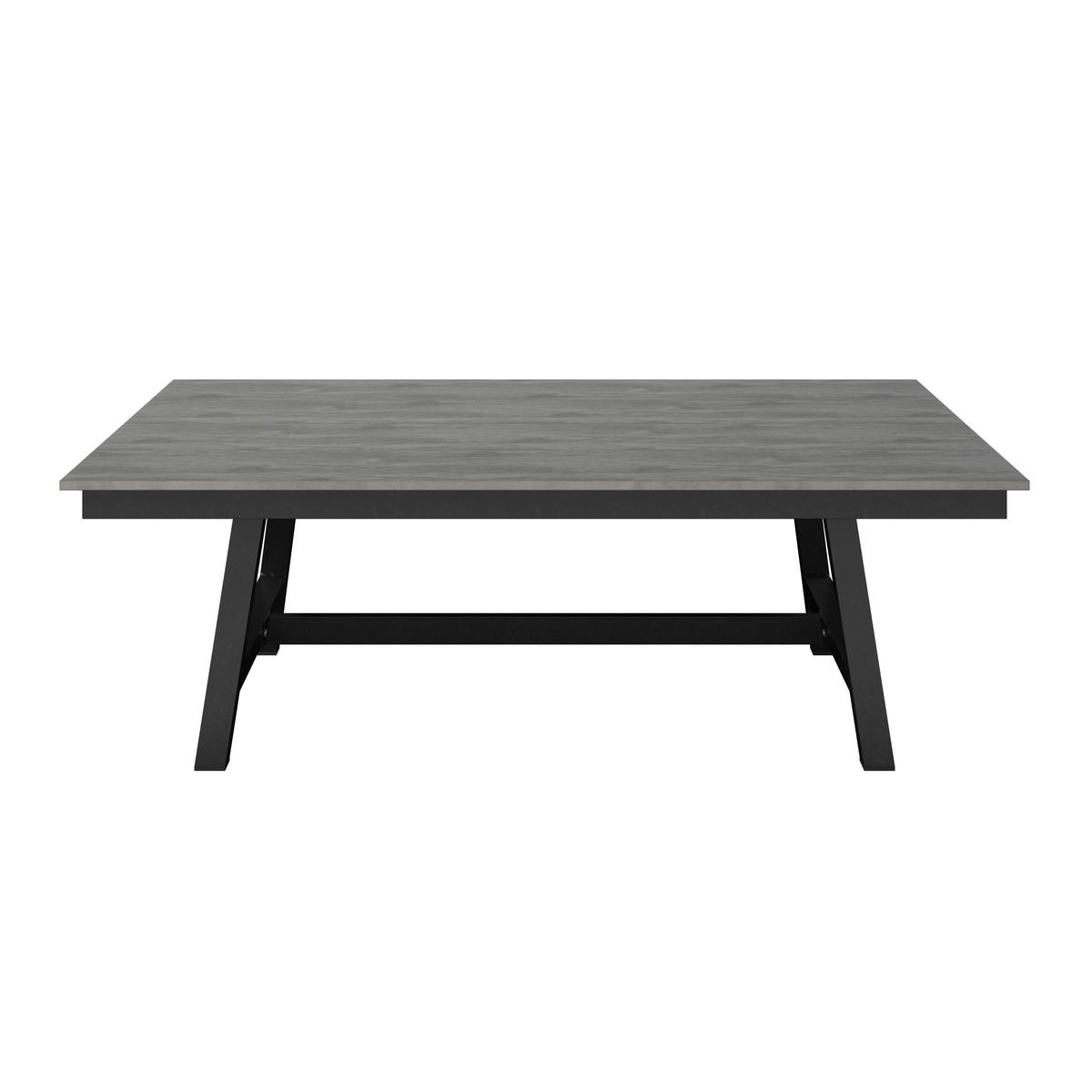 GARTENTISCH Metall, Kunststoff Hellgrau, Dunkelgrau rechteckig  - Dunkelgrau/Hellgrau, Basics, Kunststoff/Metall (120/80/40cm) - Amatio