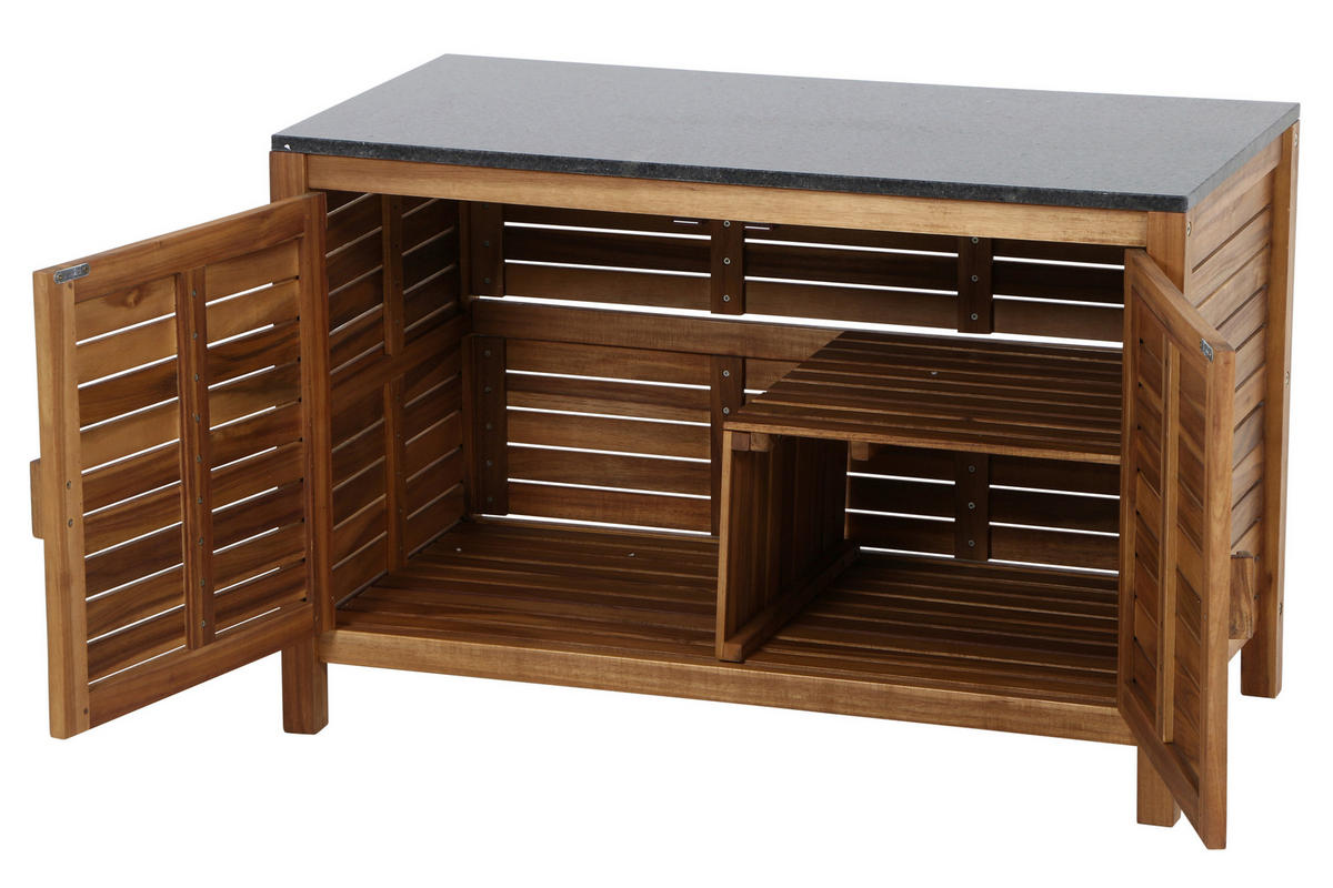 OUTDOORKÜCHE - Akaziefarben, KONVENTIONELL, Holz - Siena Garden