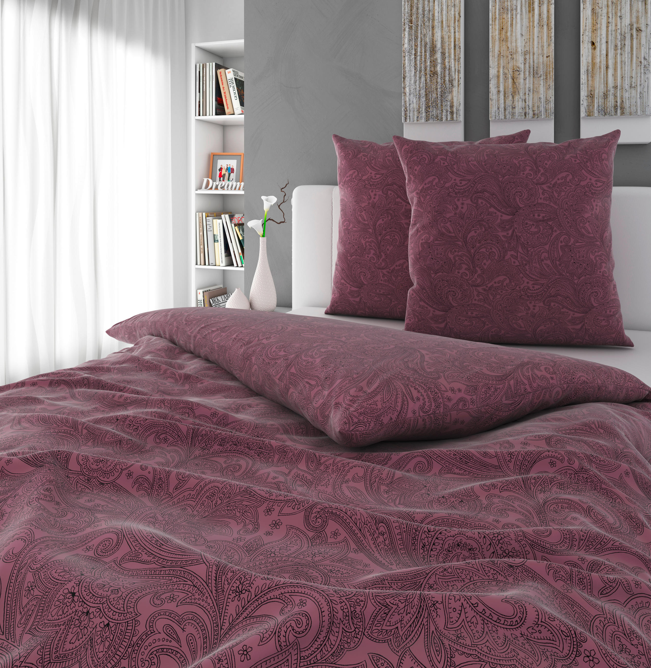 BETTWÄSCHE Satin 200/200 cm  - Mauve, Textil (200/200cm) - Novel
