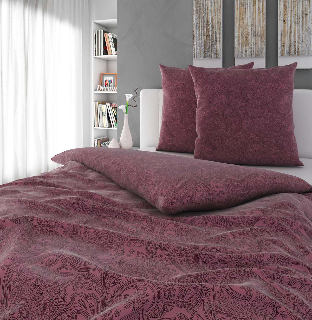 BETTWÄSCHE Satin 200/200 cm  - Mauve, Textil (200/200cm) - Novel