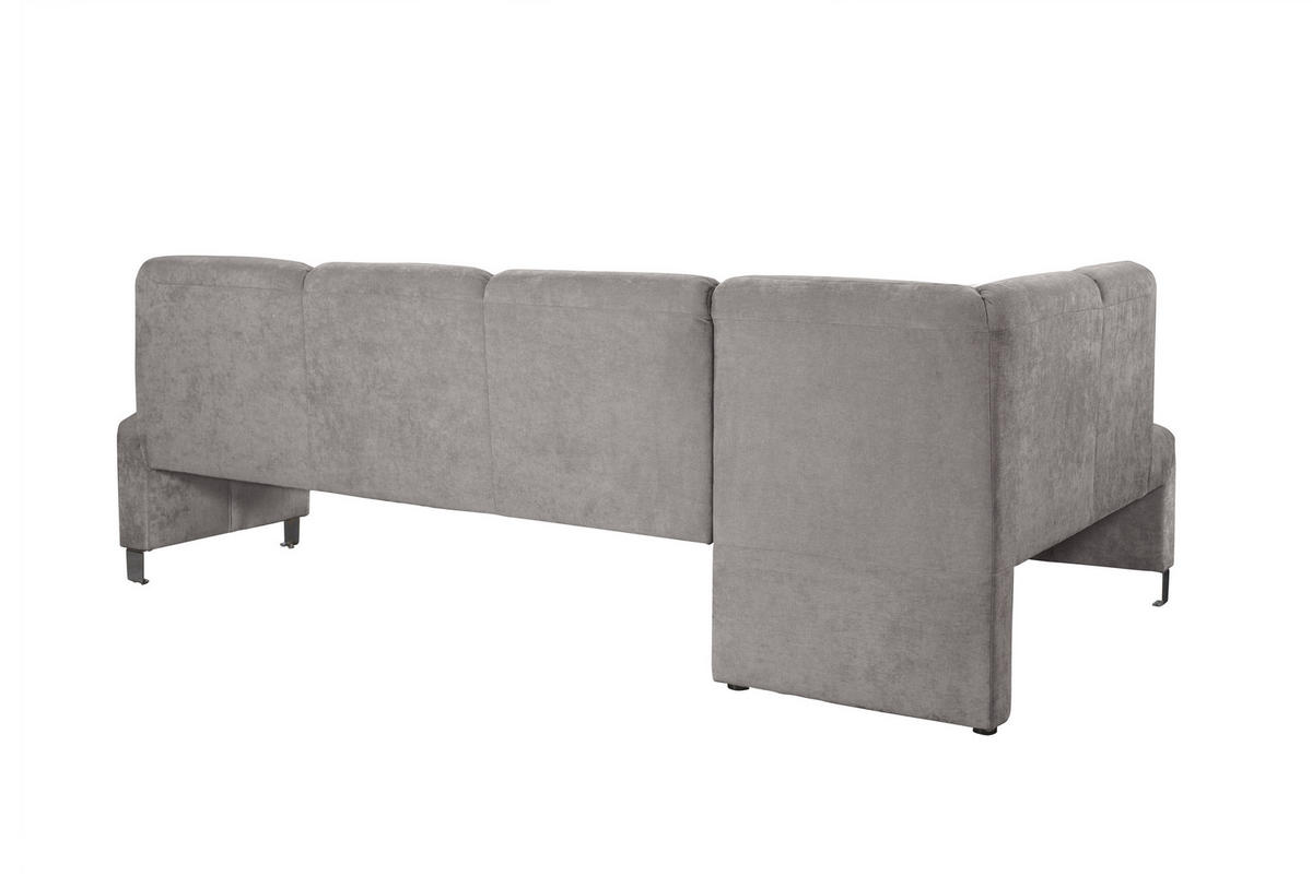 KLUPA KUTNA  svijetlo smeđa, cappuccino  drvo, tekstil, drvni materijal      - srebrne boje/svijetlo smeđa, Moderno, drvni materijal/drvo (243/158cm) - Livetastic