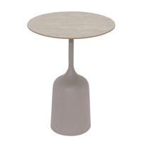 BEISTELLTISCH 40/40/53 cm Naturfarben, Taupe rund  - Taupe/Naturfarben, MODERN, Keramik/Metall (40/40/53cm) - Milino
