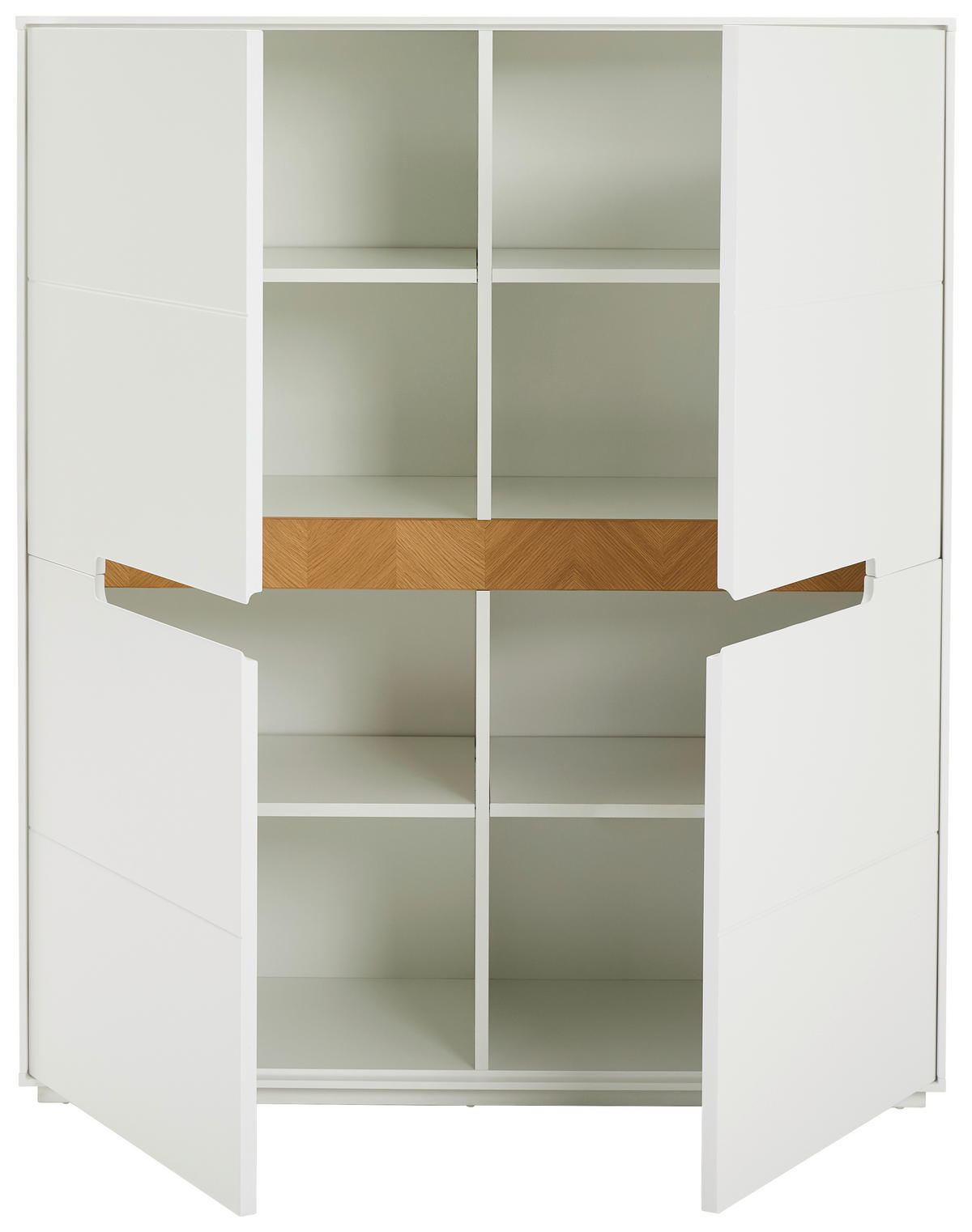 HIGHBOARD  in 103/126/40 cm  - Eichefarben/Weiß, Design, Holzwerkstoff (103/126/40cm) - MID.YOU
