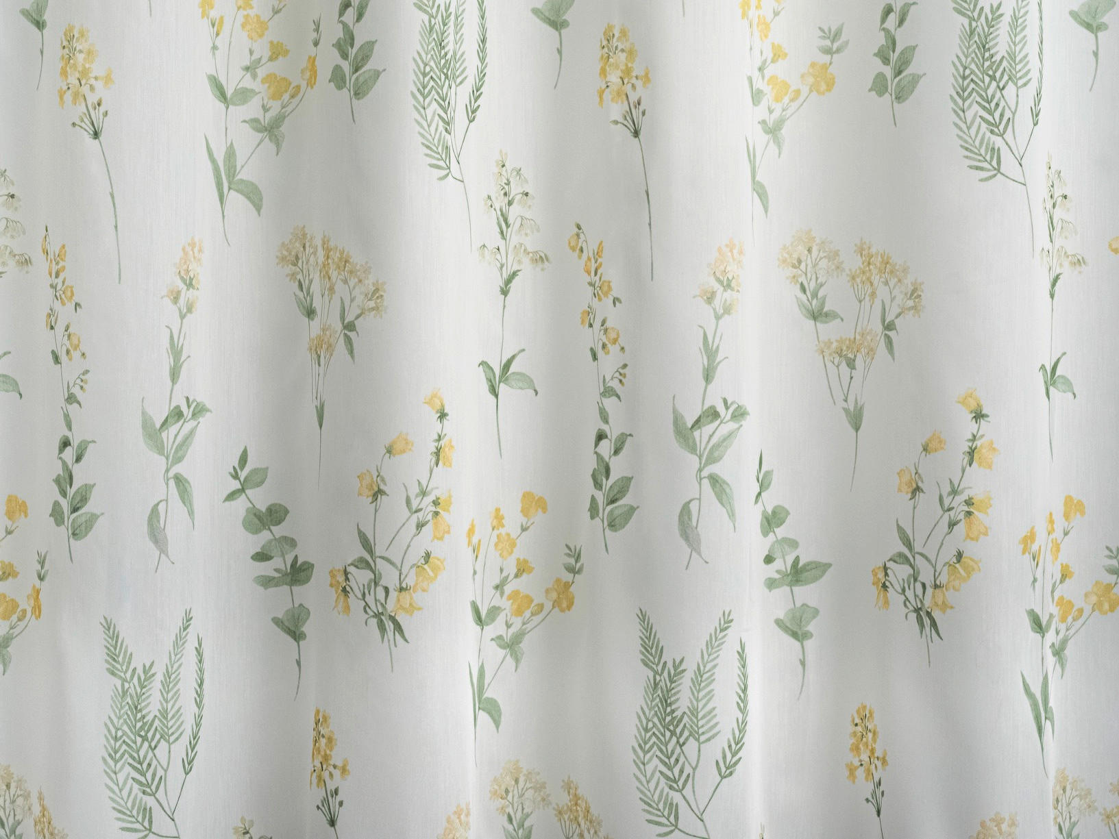 TKANINA ZA ZAVJESE žuta, zelena, bijela   - bijela/zelena, Basics, tekstil (295cm)