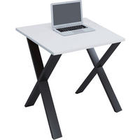 SCHREIBTISCH 80/50/76 cm  in Schwarz, Weiss  - Weiss/Schwarz, Modern, Holzwerkstoff/Metall (80/50/76cm) - MID.YOU
