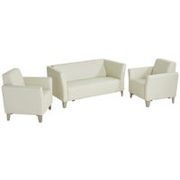 GARTENSET 3-teilig Lederlook 3-teilig  - Hellgelb, Design, Leder/Textil - Livetastic