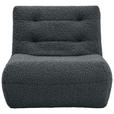 SCHLAFSESSEL Teddystoff Anthrazit    - Anthrazit/Schwarz, KONVENTIONELL, Kunststoff/Textil (90/85/100cm) - Carryhome