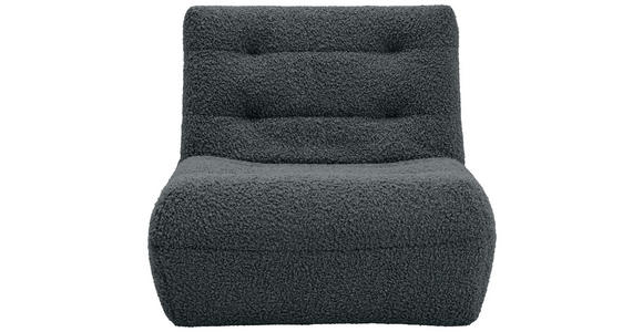 SCHLAFSESSEL Teddystoff Anthrazit    - Anthrazit/Schwarz, KONVENTIONELL, Kunststoff/Textil (90/85/100cm) - Carryhome