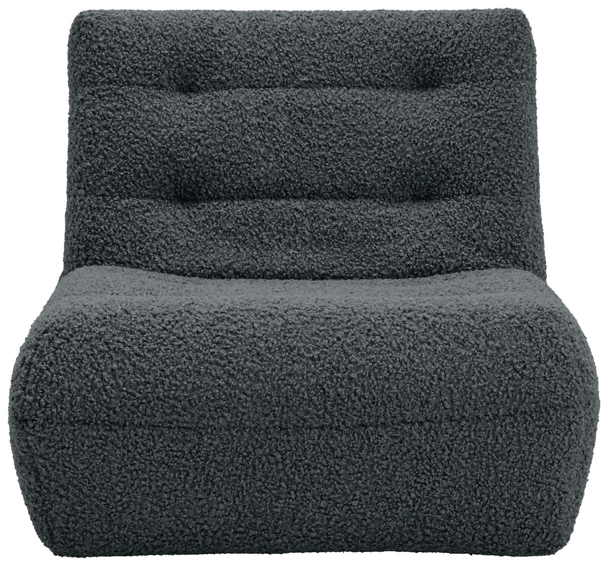 SCHLAFSESSEL Teddystoff Anthrazit    - Anthrazit/Schwarz, KONVENTIONELL, Kunststoff/Textil (90/85/100cm) - Carryhome