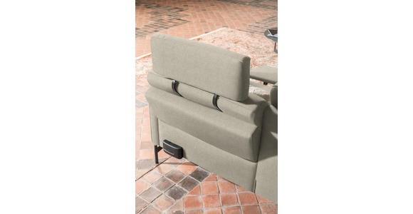 ECKSOFA in Flachgewebe Beige  - Anthrazit/Beige, Design, Textil/Metall (230/254cm) - Ambiente