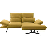 ECKSOFA Echtleder Gelb  - Gelb/Schwarz, Design, Leder/Metall (210/130cm) - Dieter Knoll