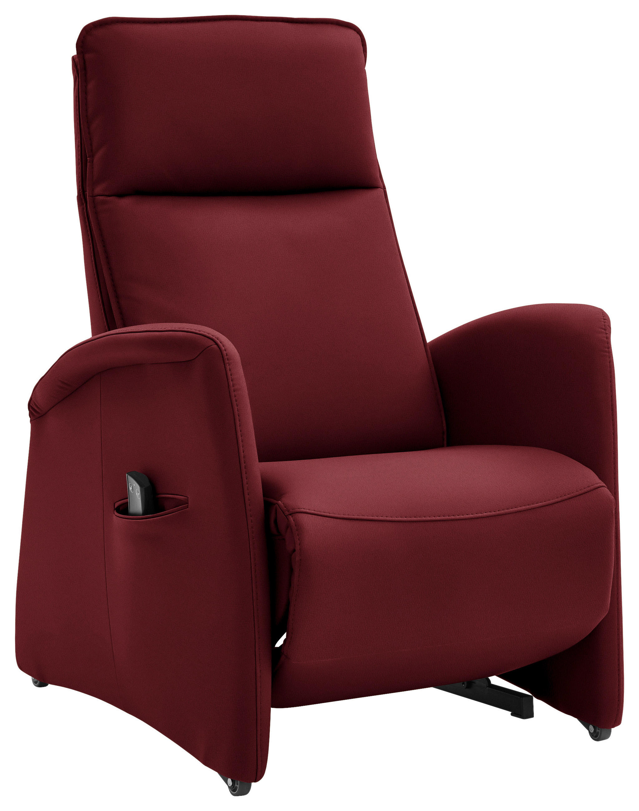FERNSEHSESSEL in Rot  - Rot/Schwarz, Design, Leder/Kunststoff (79/114/87-176cm) - Valdera