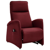FERNSEHSESSEL in Rot  - Rot/Schwarz, Design, Leder/Kunststoff (79/114/87-176cm) - Valdera