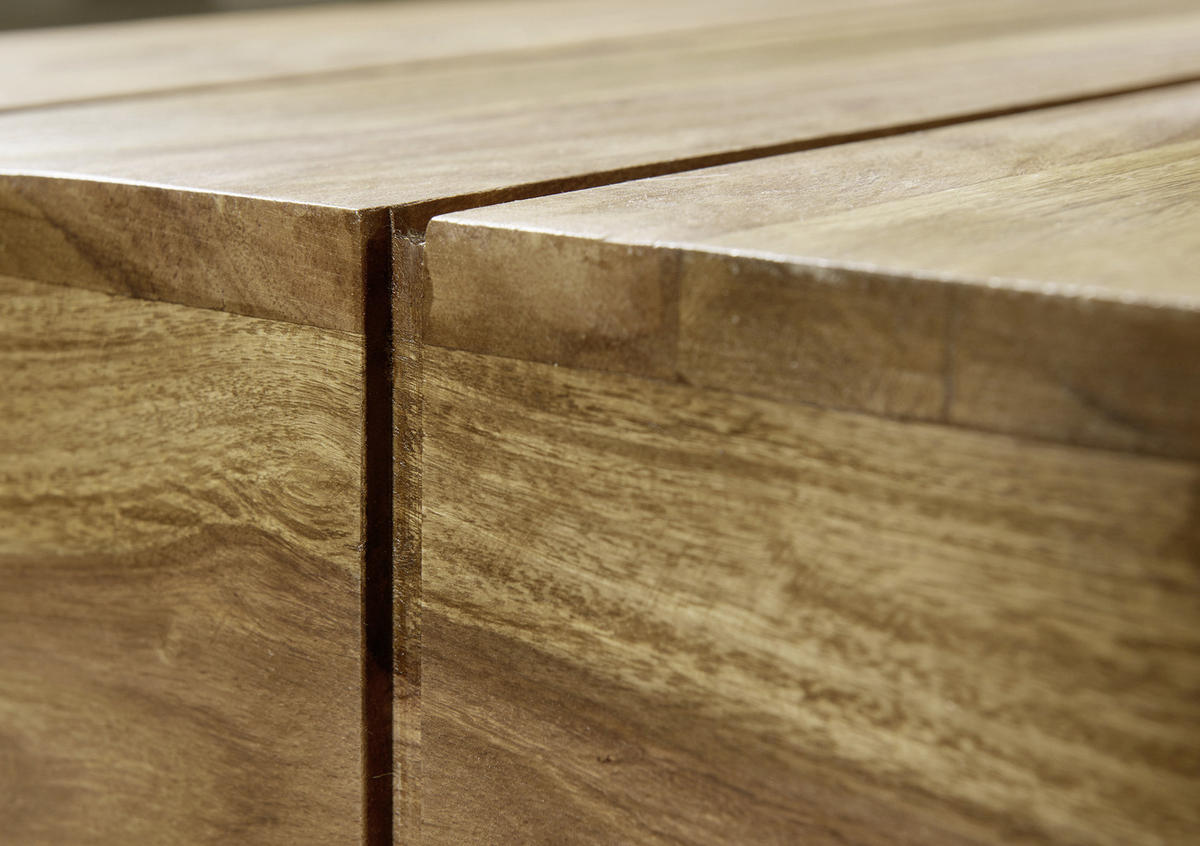 COUCHTISCH Akazie massiv 120/45/30 cm rechteckig Akaziefarben  - Akaziefarben, Design, Holz (120/45/30cm) - MID.YOU