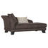 OTTOMANE Mikrofaser Dunkelbraun - Dunkelbraun, Design, Holz/Textil (202/80/103cm) - NOVEL