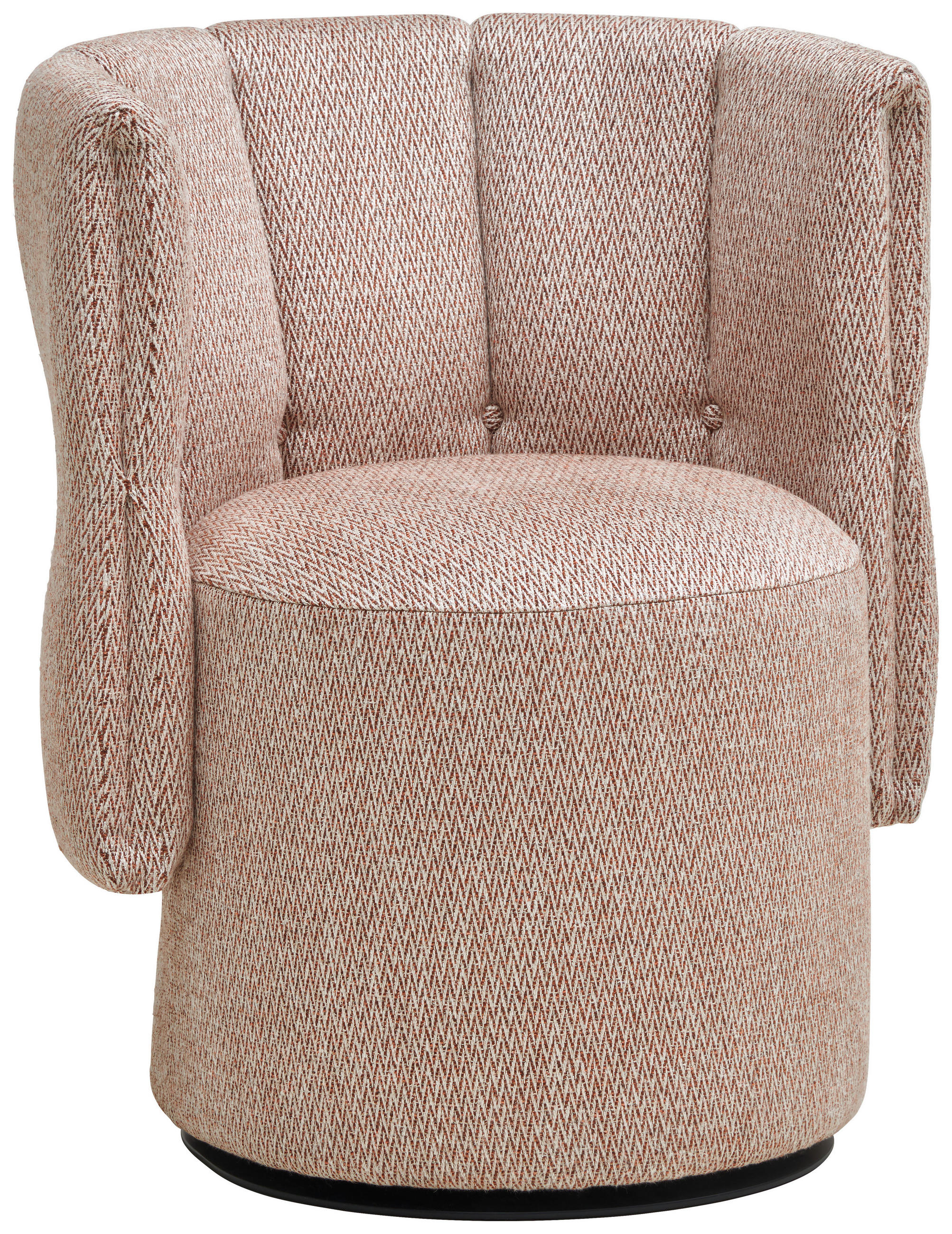 COCKTAILSESSEL in Webstoff Hellbraun  - Hellbraun/Schwarz, Design, Holz/Textil (73/82/62cm) - Emilio Belluti