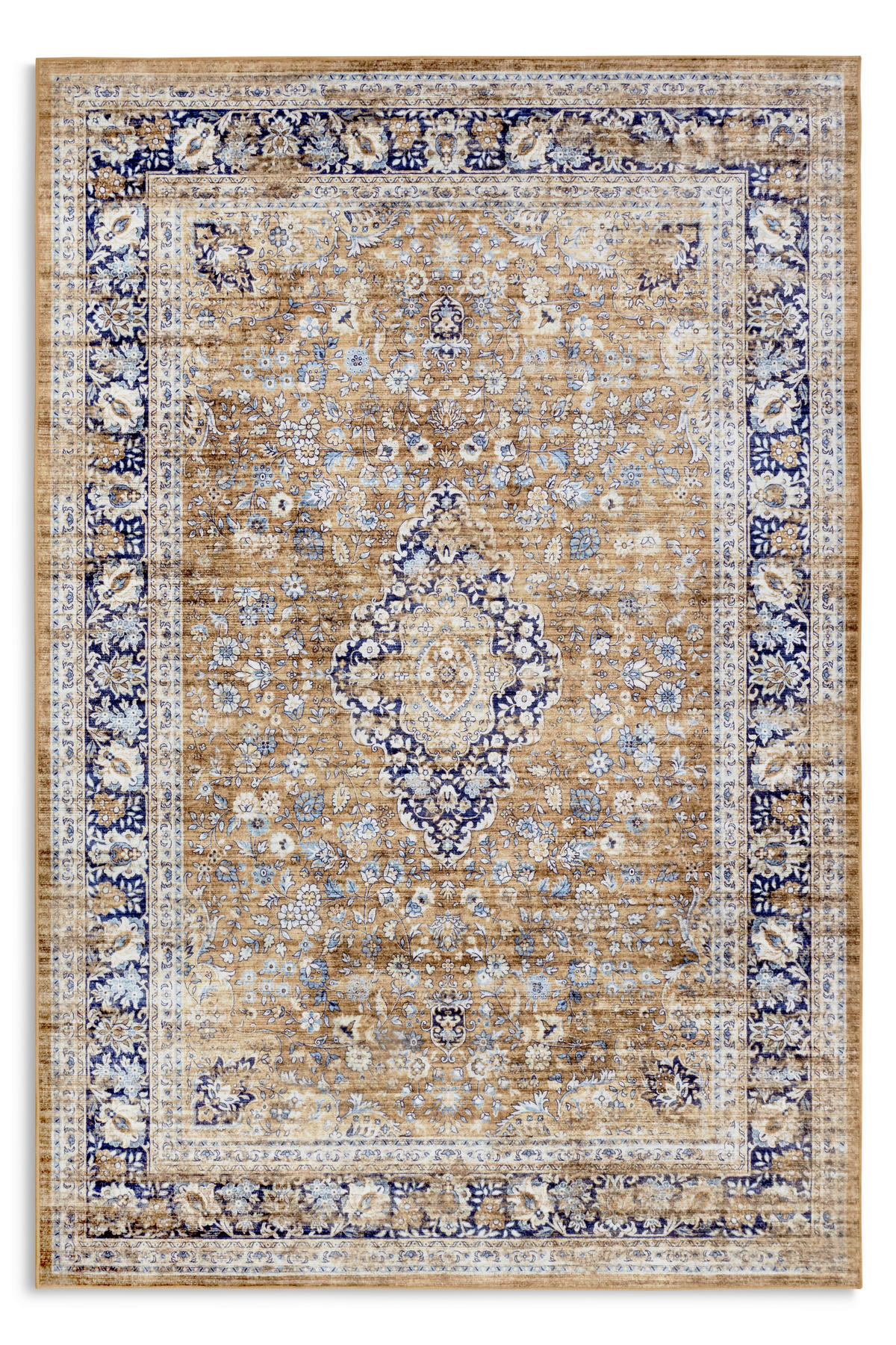 VINTAGE-TEPPICH 80/150/150 cm Asya Dunkelblau, Kupferfarben  - Dunkelblau/Kupferfarben, Design, Kunststoff/Textil (80/150/150cm)
