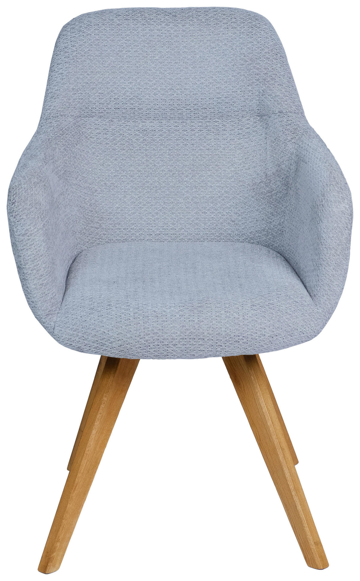 ARMLEHNSTUHL  in Chenille  - Hellgrau, Design, Holz/Textil (57/85,5/65cm) - Voleo