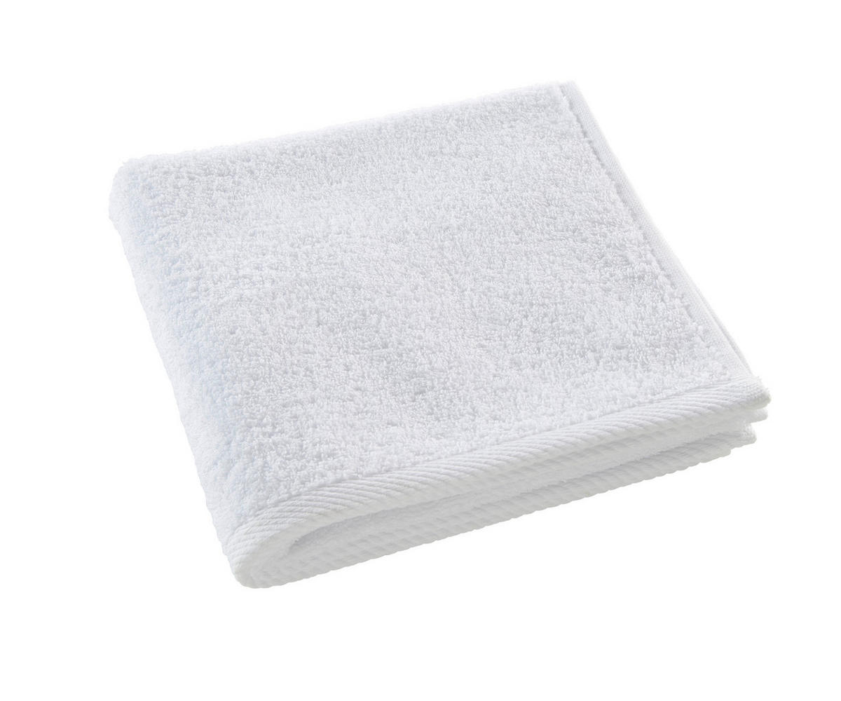 RUČNÍK, 50/100 cm, bílá - bílá, Basics, textil (50/100cm) - Boxxx