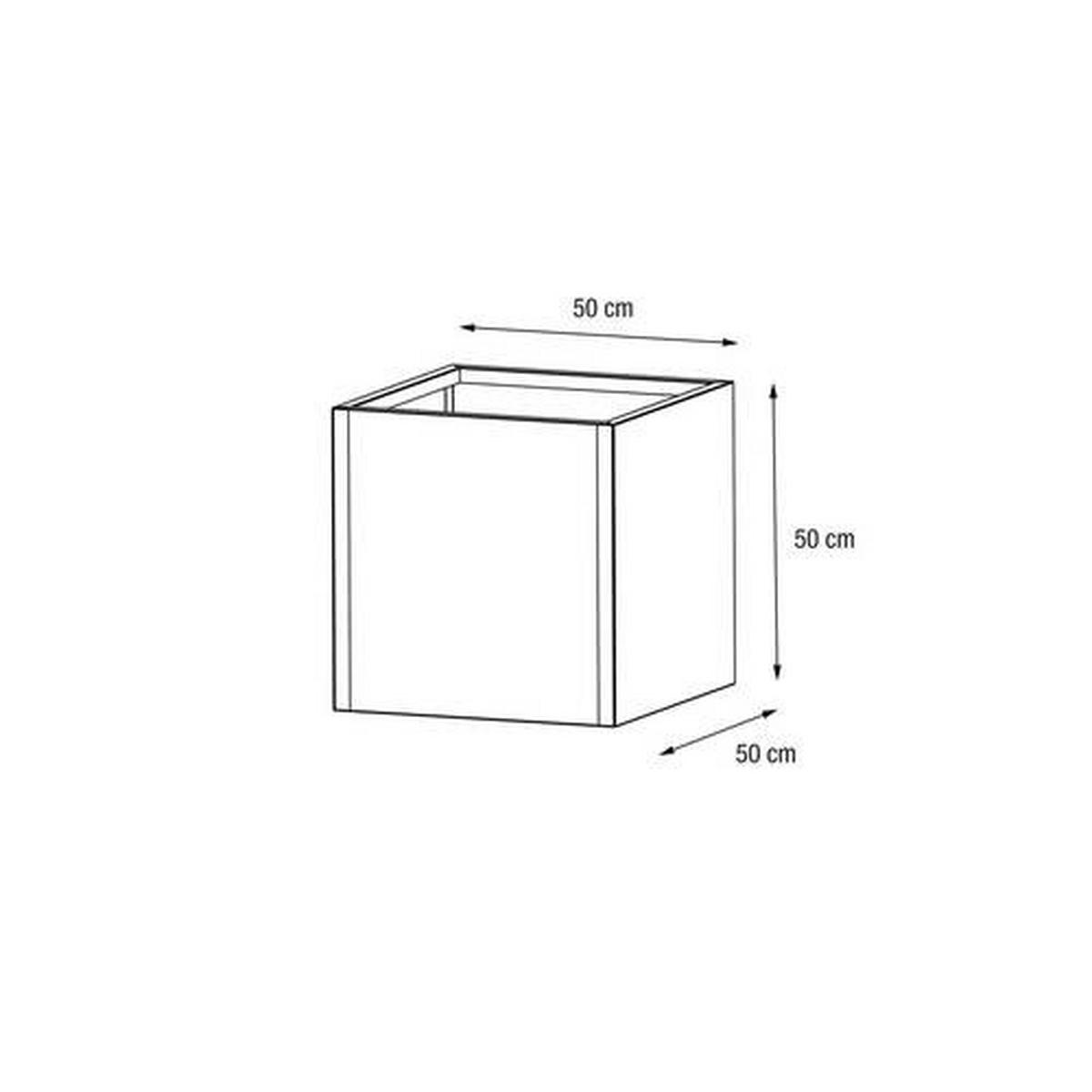 PFLANZENTOPF 50/50/50 cm Anthrazit  - Anthrazit, Basics, Metall (50/50/50cm)