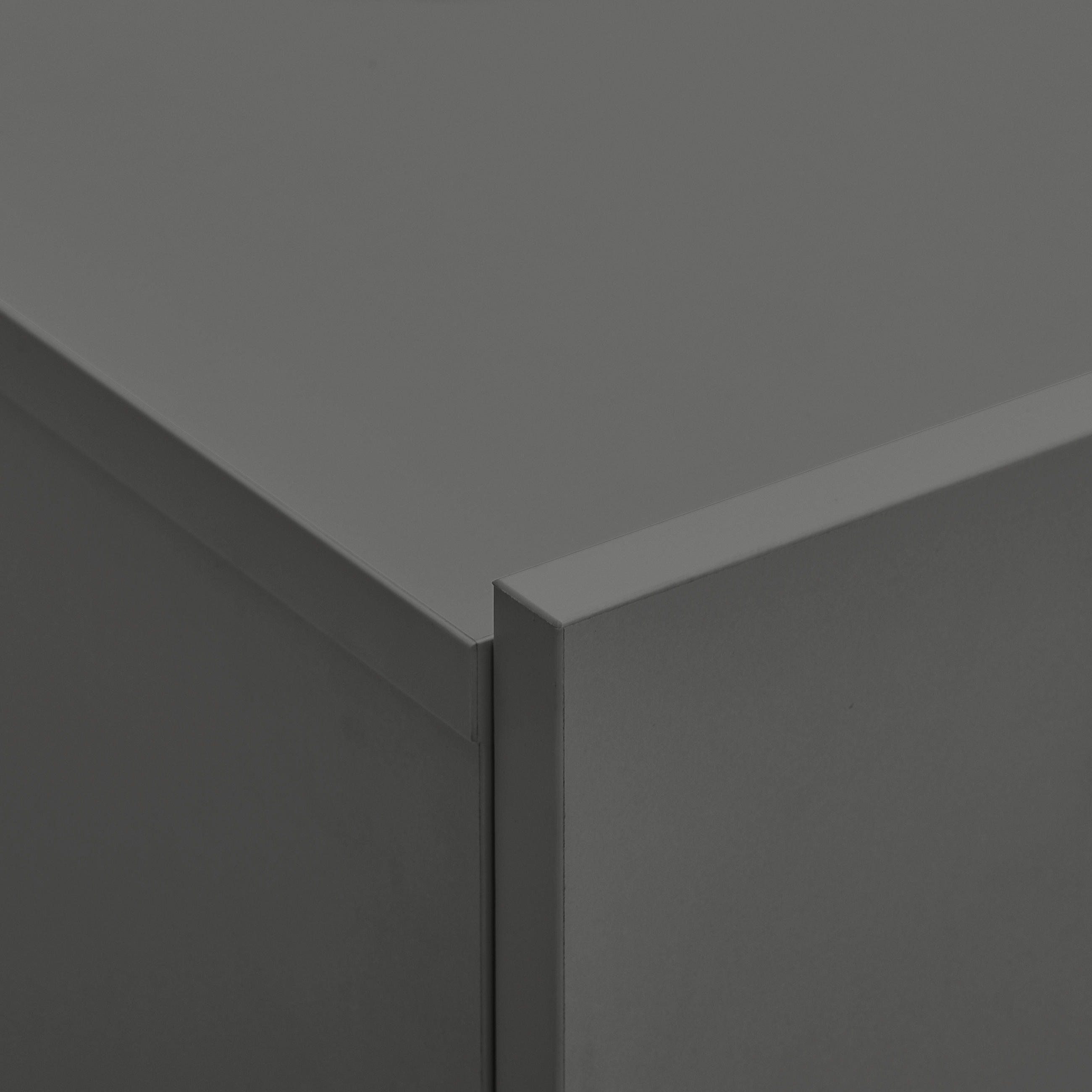 LOWBOARD Newniq  in 120/36,7/45 cm  - Anthrazit, Design, Holzwerkstoff (120/36,7/45cm) - Hom`in