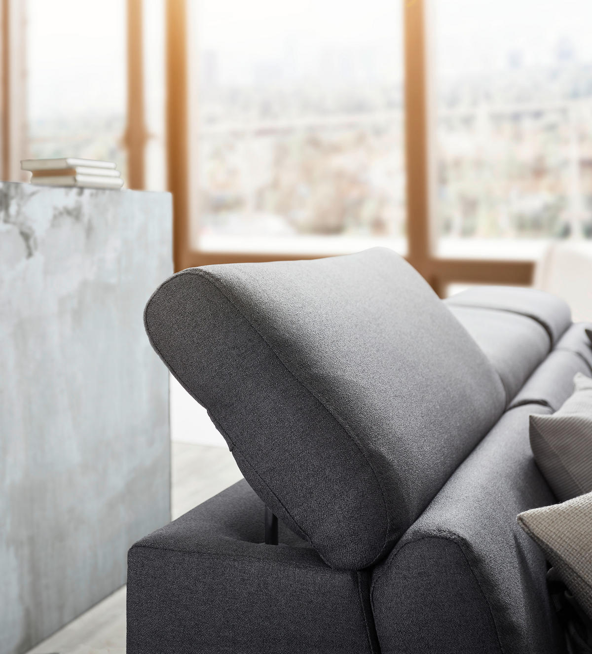 ECKSOFA in Webstoff Grau  - Silberfarben/Grau, Design, Textil/Metall (167/250cm) - Xora