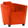 COCKTAILSESSEL Mikrofaser Orange    - Braun/Orange, Design, Holz/Textil (72/72/85cm)