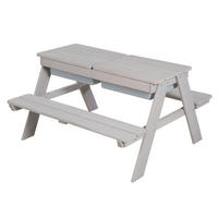 KINDER-GARTENSET Holz  - Grau, Basics, Holz (89/50/85,5cm) - Roba